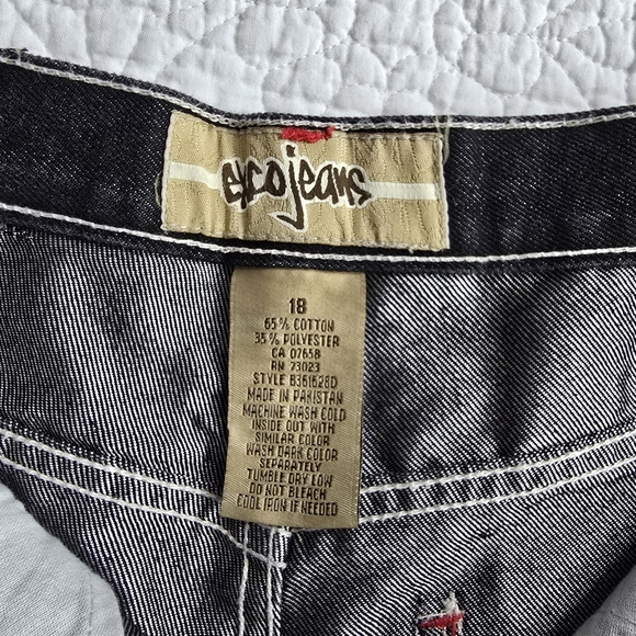 Exco Boys Vintage Y2K Embroidered Bulldog Jeans - Picture 10 of 16